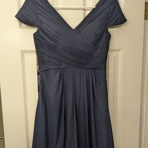 Navy blue floor length dress